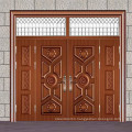 Steel four leaf door for house entrance